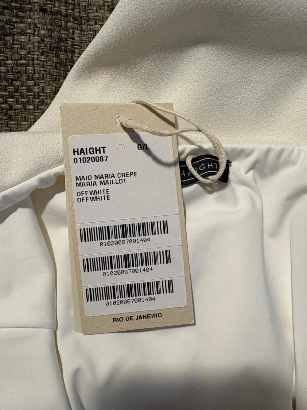 Haight Maio Maria Crepe One Piece Swimsuit in Off White SZ L NWT
